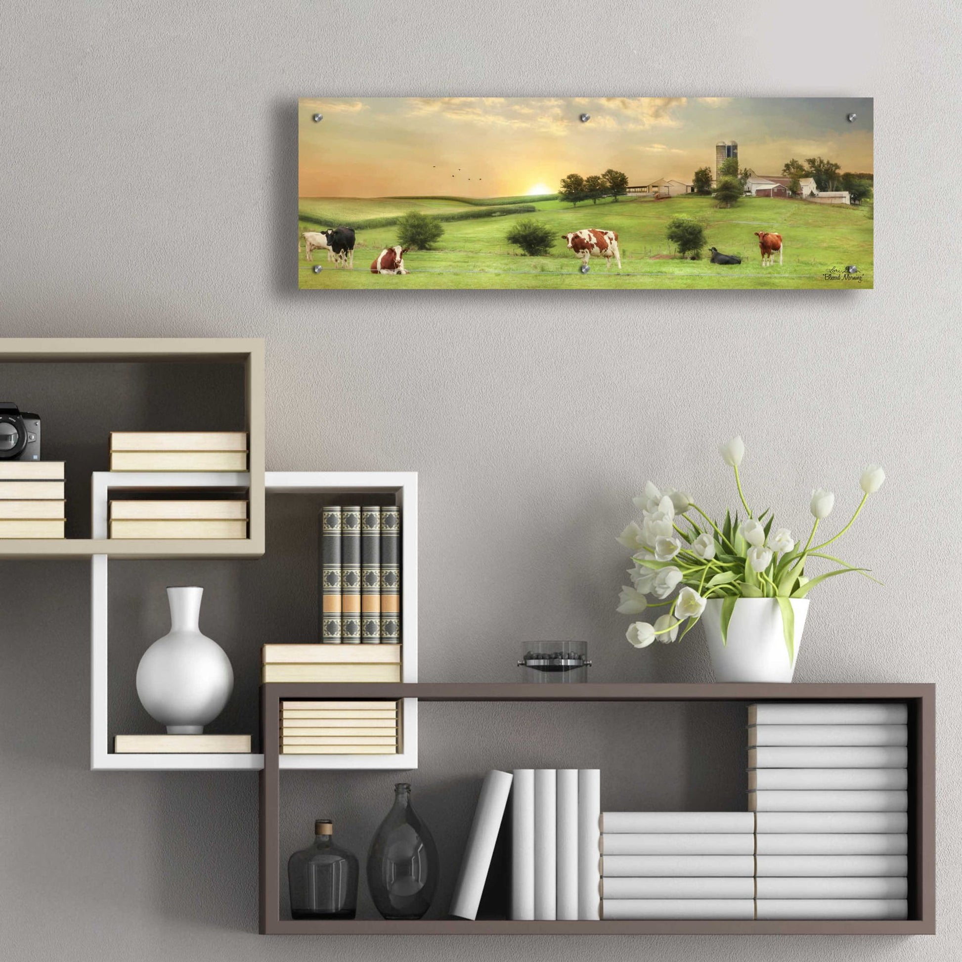 Epic Art 'Blessed Morning' by Lori Deiter, Acrylic Glass Wall Art,36x12