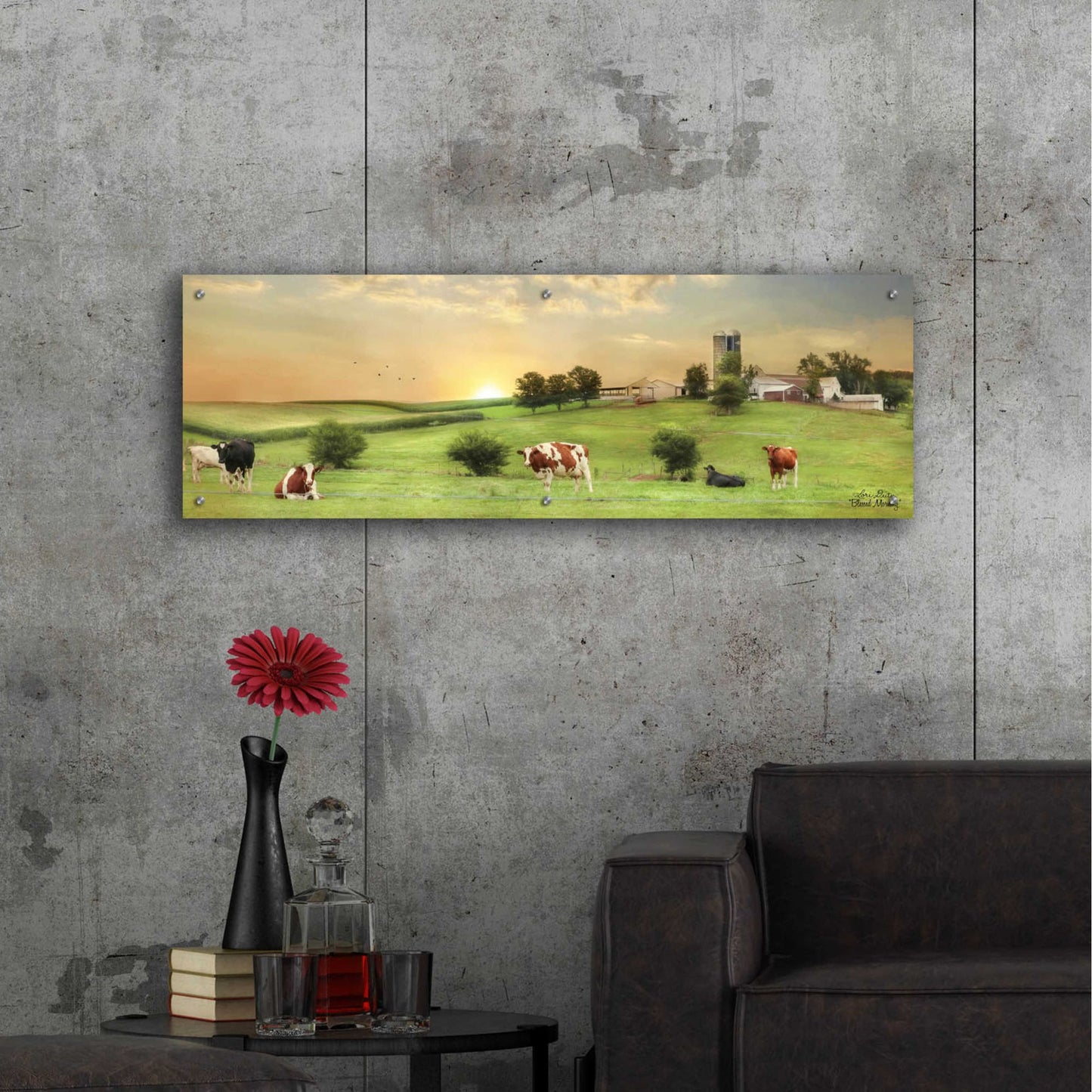 Epic Art 'Blessed Morning' by Lori Deiter, Acrylic Glass Wall Art,48x16