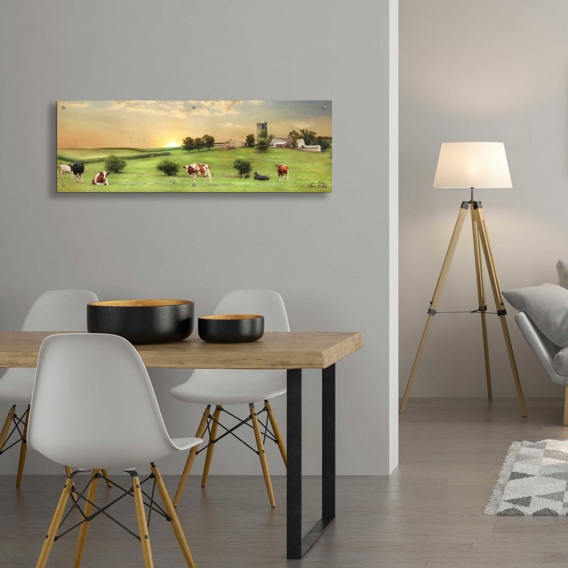 Epic Art 'Blessed Morning' by Lori Deiter, Acrylic Glass Wall Art,48x16