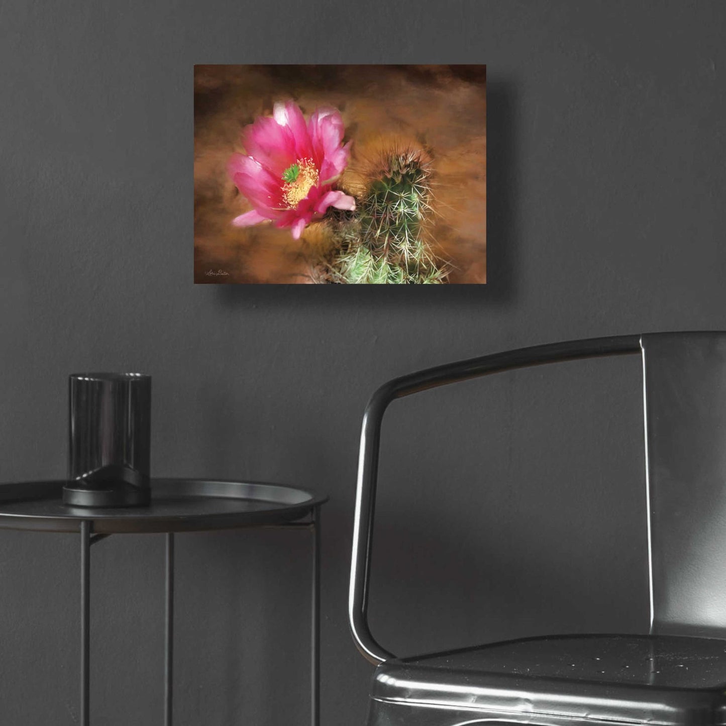 Epic Art 'Vibrant Cactus Flower' by Lori Deiter, Acrylic Glass Wall Art,16x12