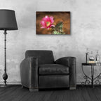 Epic Art 'Vibrant Cactus Flower' by Lori Deiter, Acrylic Glass Wall Art,24x16