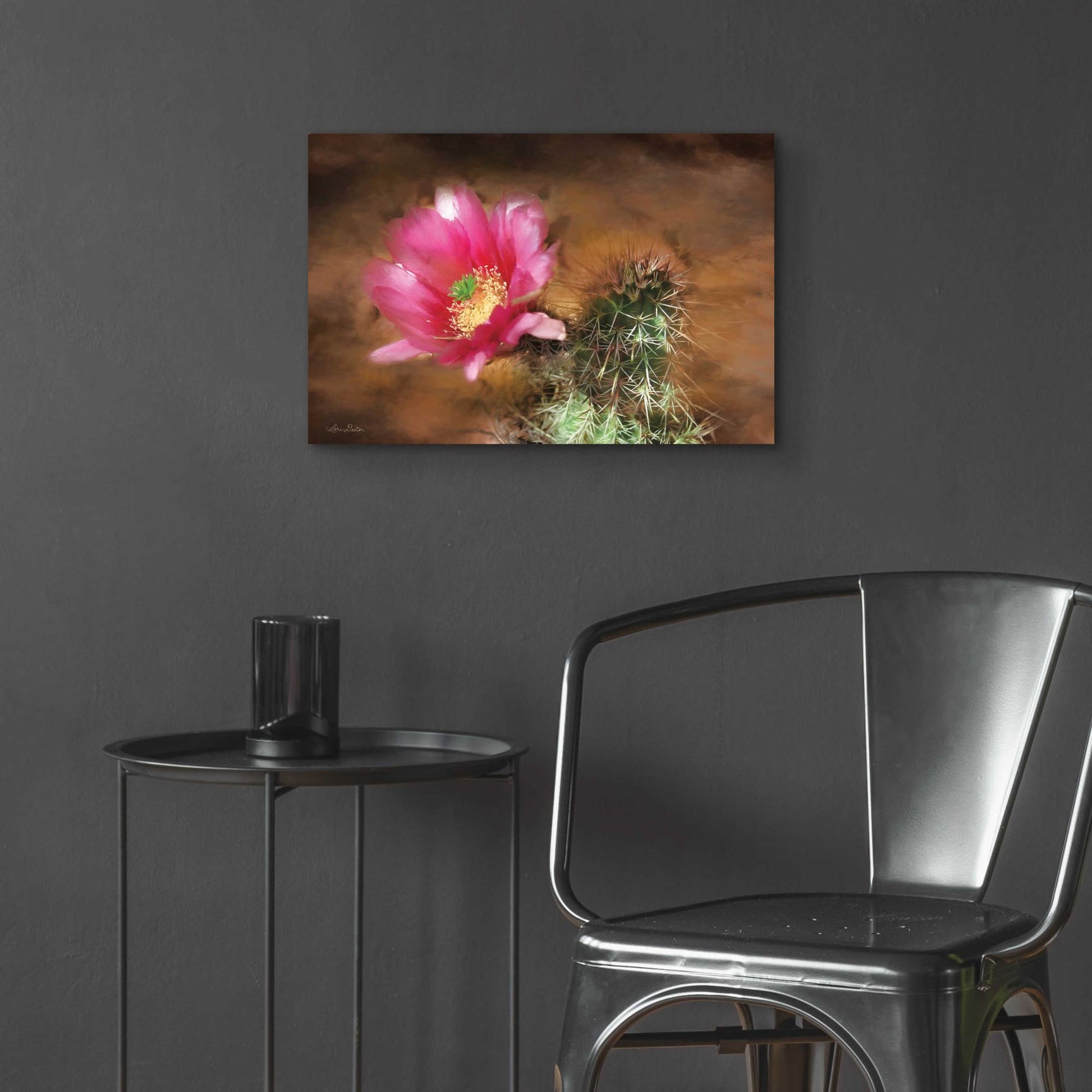 Epic Art 'Vibrant Cactus Flower' by Lori Deiter, Acrylic Glass Wall Art,24x16