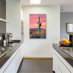 Epic Art 'Vibrant Cactus Sunset' by Lori Deiter, Acrylic Glass Wall Art,24x36