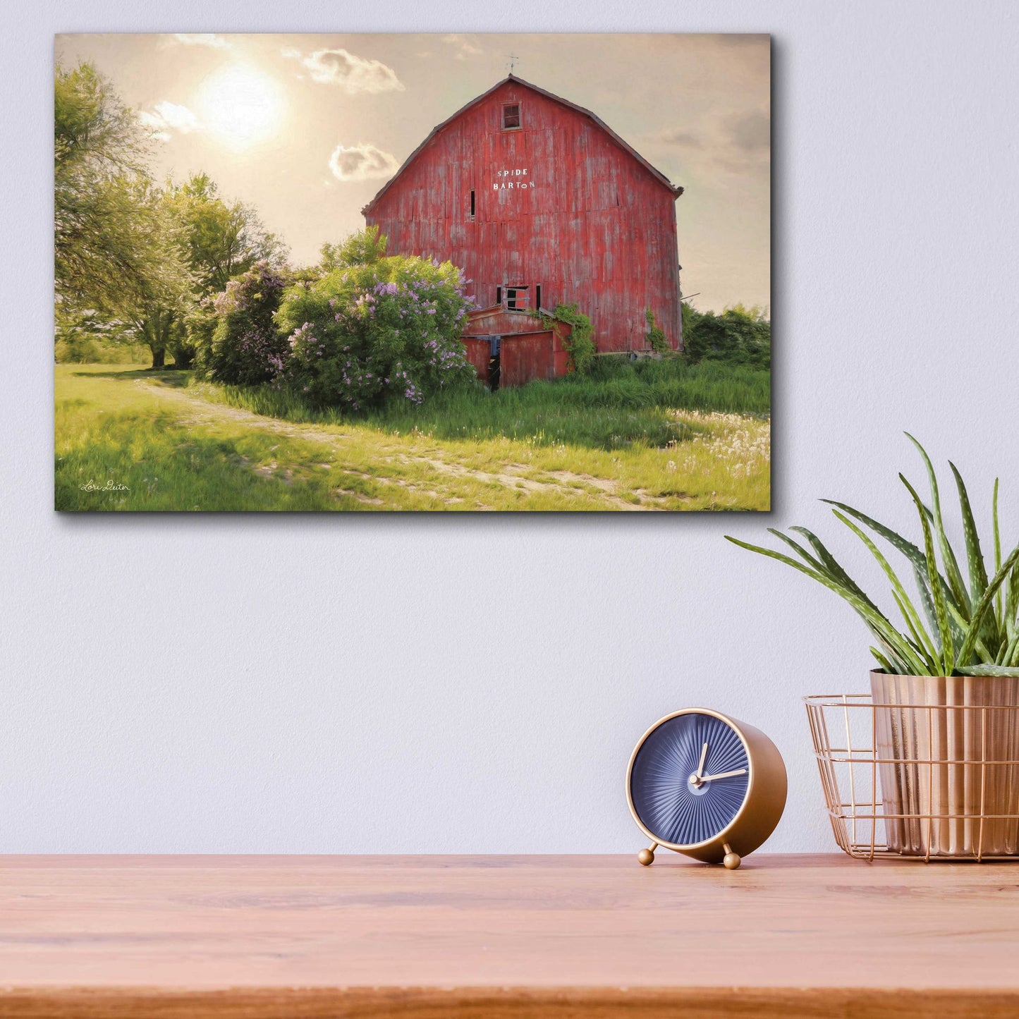 Epic Art 'Spide Barton Barn' by Lori Deiter, Acrylic Glass Wall Art,16x12