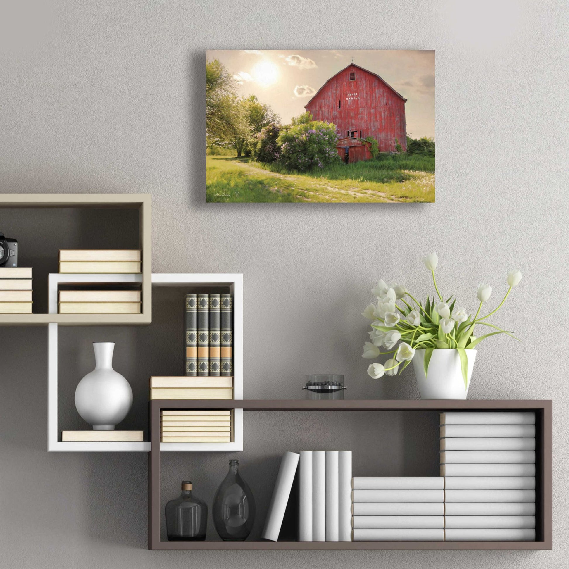 Epic Art 'Spide Barton Barn' by Lori Deiter, Acrylic Glass Wall Art,24x16