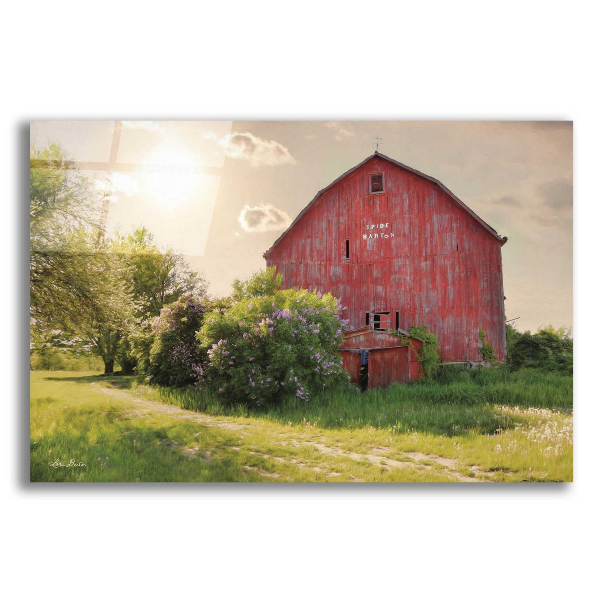 Epic Art 'Spide Barton Barn' by Lori Deiter, Acrylic Glass Wall Art,24x16