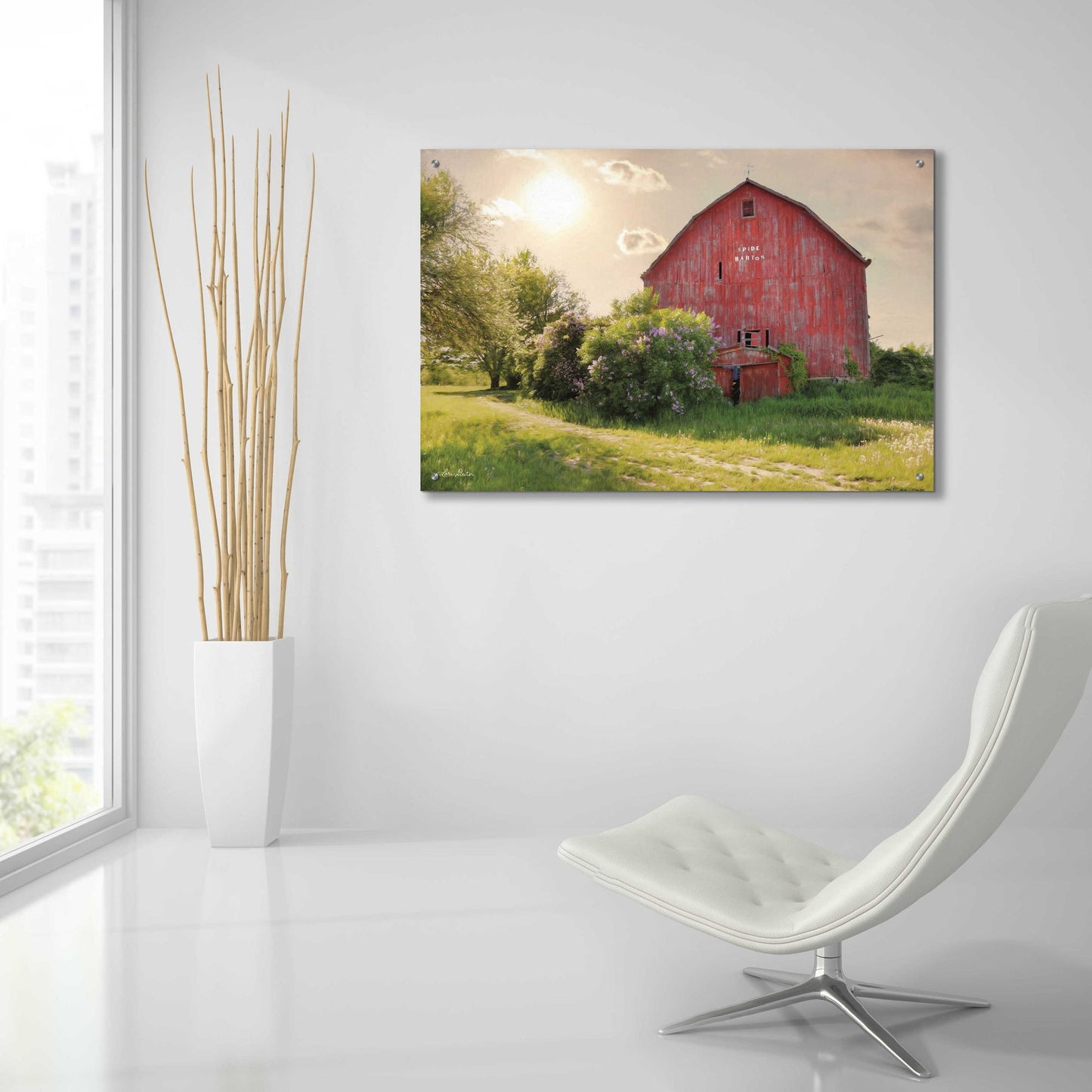 Epic Art 'Spide Barton Barn' by Lori Deiter, Acrylic Glass Wall Art,36x24