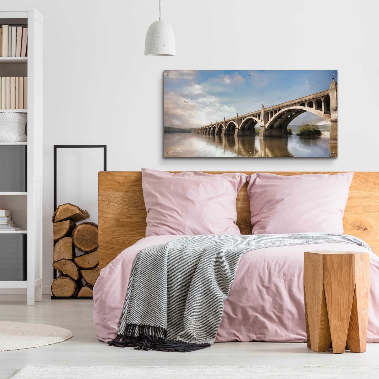 Epic Art 'Columbia Wrightsville Bridge' by Lori Deiter, Acrylic Glass Wall Art,48x24