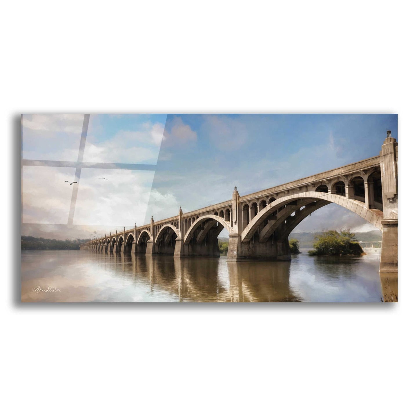 Epic Art 'Columbia Wrightsville Bridge' by Lori Deiter, Acrylic Glass Wall Art,2:1