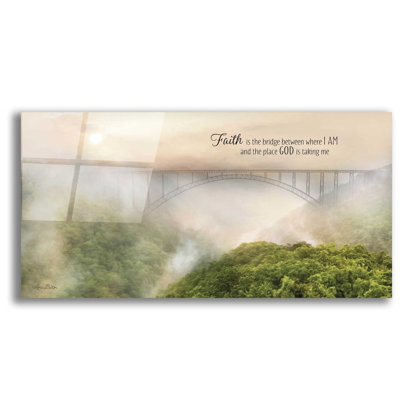 Epic Art 'Faith is the Bridge' by Lori Deiter, Acrylic Glass Wall Art,2:1