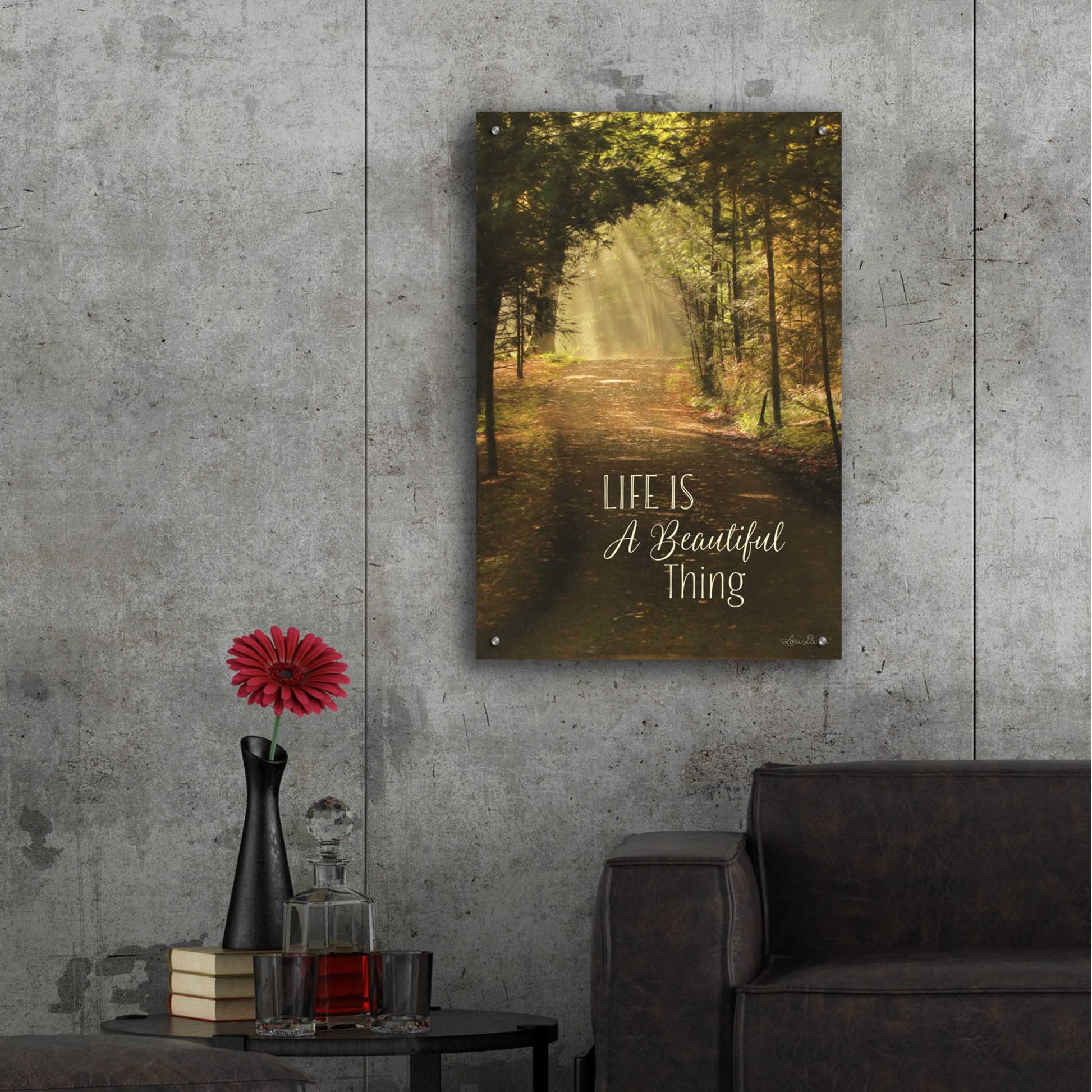 Epic Art 'Life is a Beautiful Thing' by Lori Deiter, Acrylic Glass Wall Art,24x36