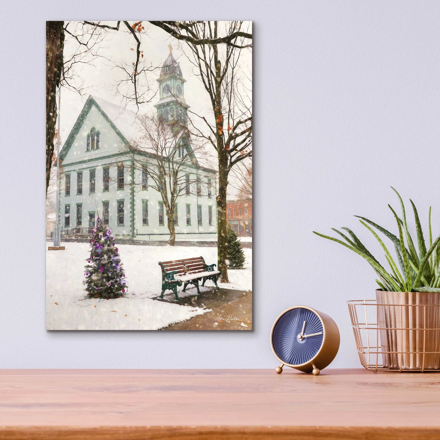 Epic Art 'Christmas in Coudersport' by Lori Deiter, Acrylic Glass Wall Art,12x16