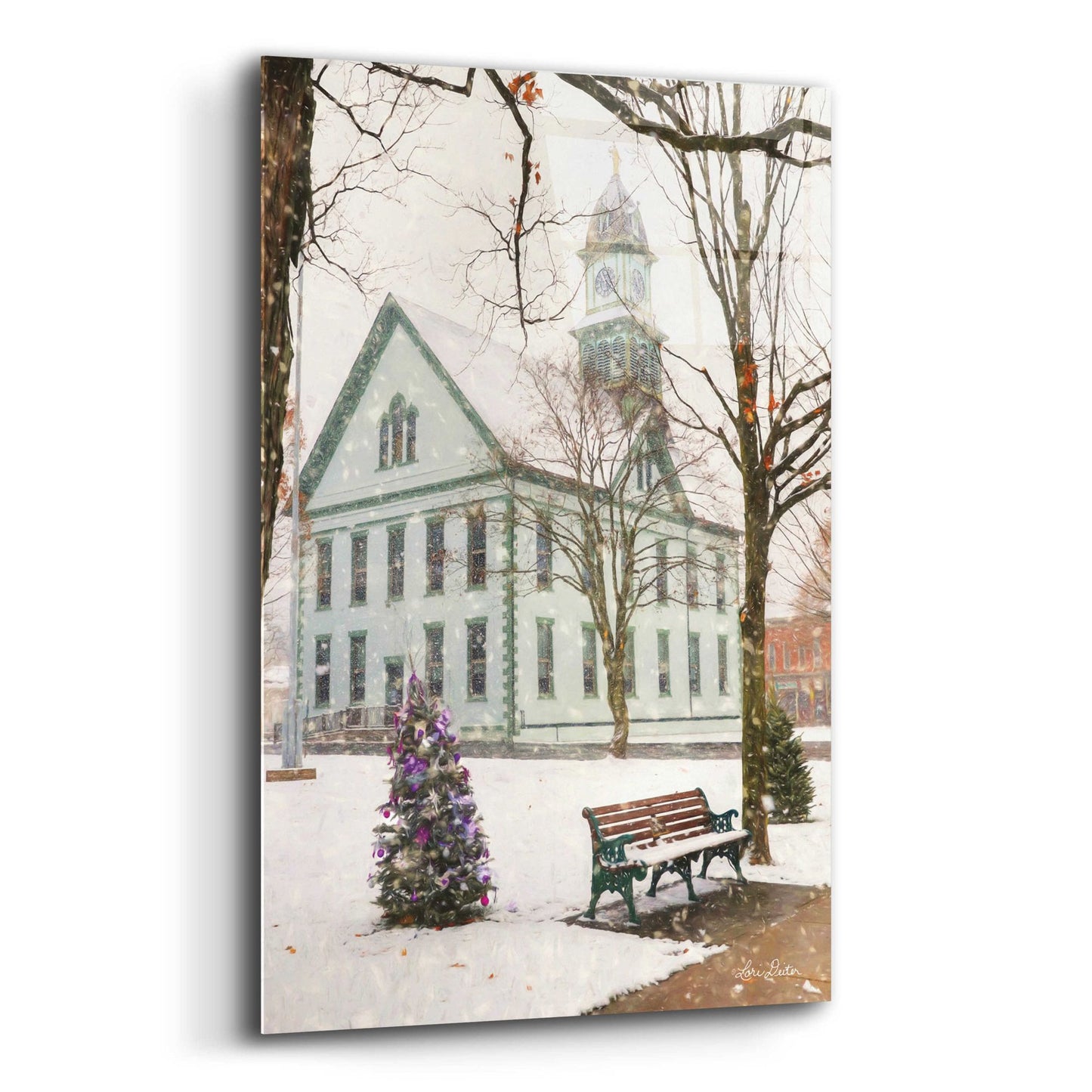 Epic Art 'Christmas in Coudersport' by Lori Deiter, Acrylic Glass Wall Art,16x24
