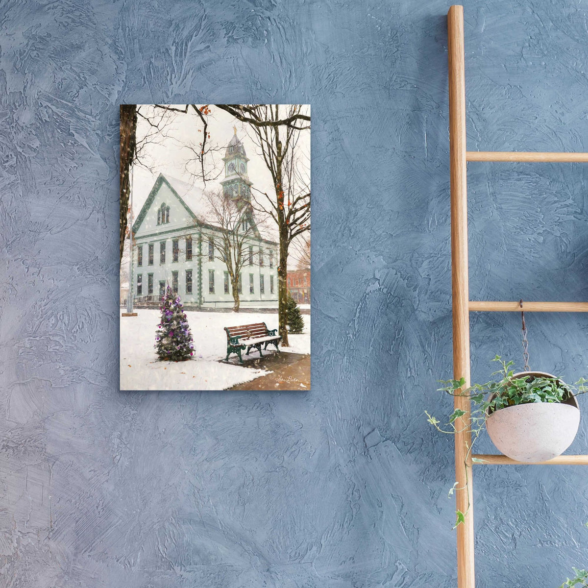 Epic Art 'Christmas in Coudersport' by Lori Deiter, Acrylic Glass Wall Art,16x24