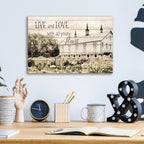 Epic Art 'Live and Love Barn' by Lori Deiter, Acrylic Glass Wall Art,16x12