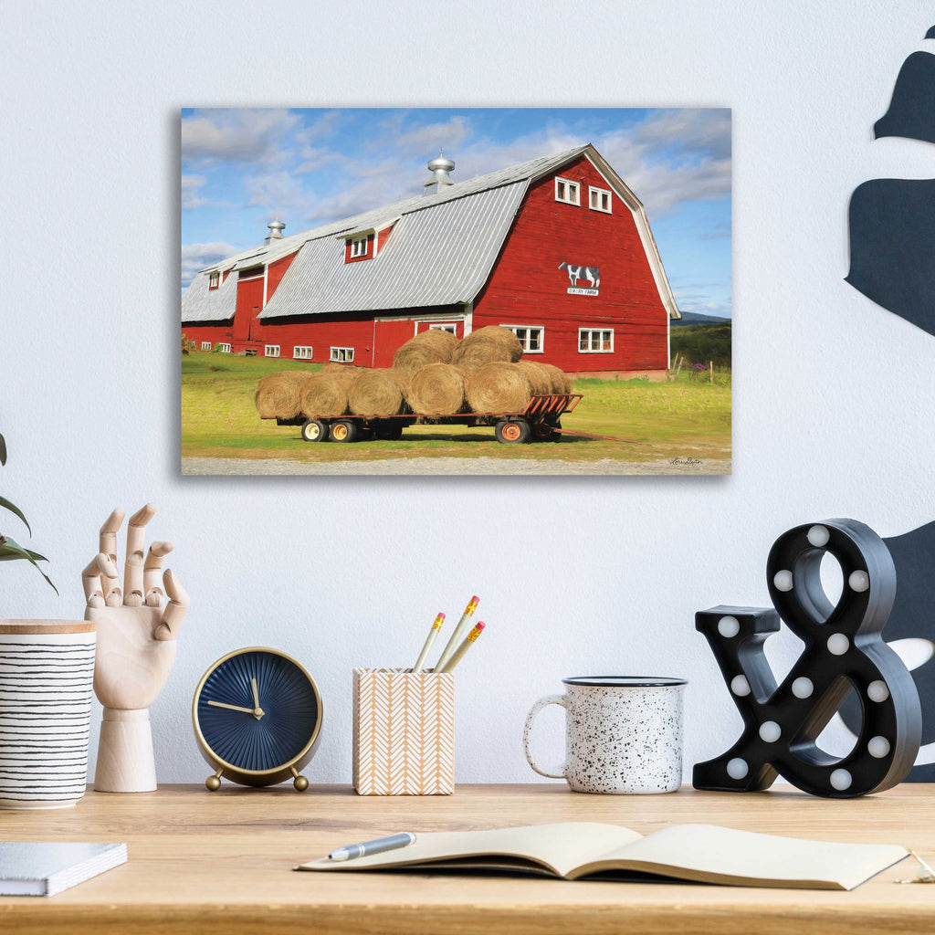 Epic Art 'Vermont Dairy Farm' by Lori Deiter, Acrylic Glass Wall Art,16x12
