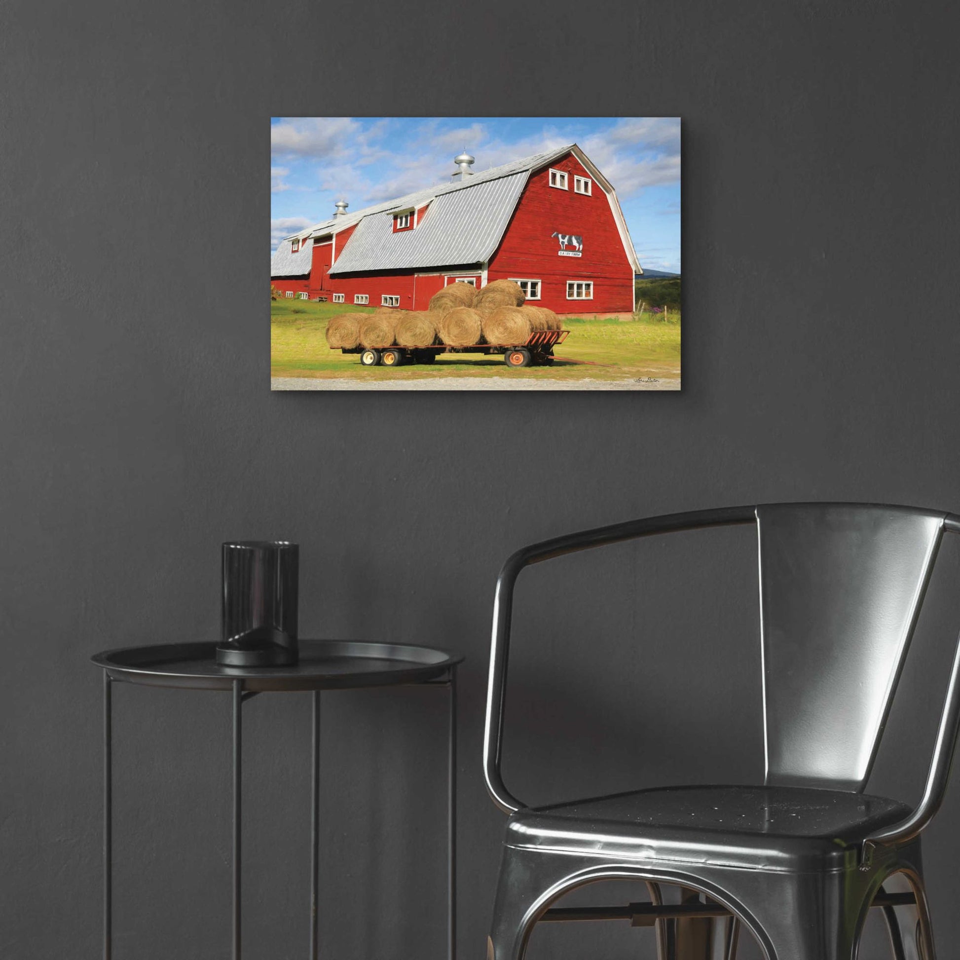 Epic Art 'Vermont Dairy Farm' by Lori Deiter, Acrylic Glass Wall Art,24x16