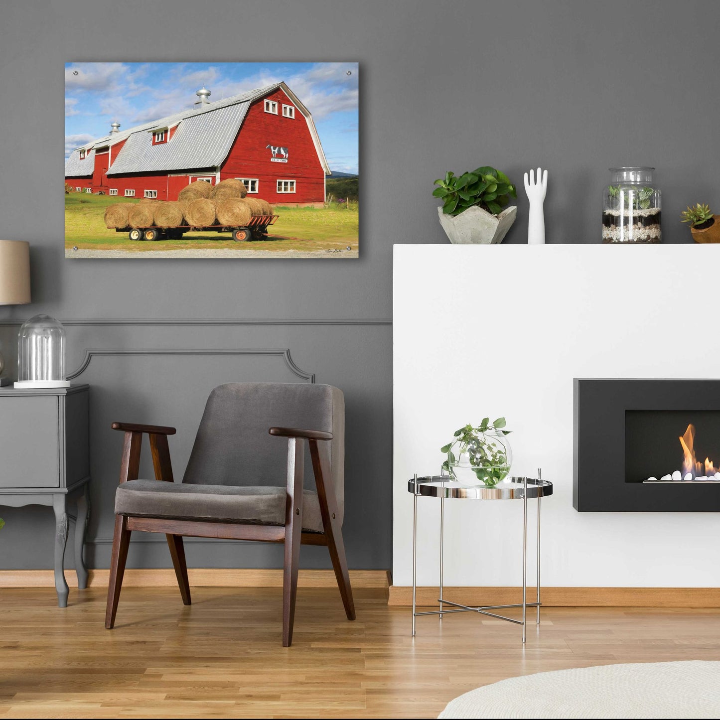 Epic Art 'Vermont Dairy Farm' by Lori Deiter, Acrylic Glass Wall Art,36x24