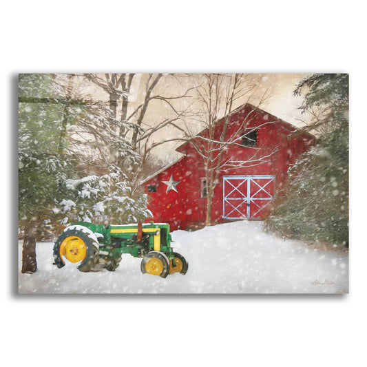 Epic Art 'Winter at the Barn' by Lori Deiter, Acrylic Glass Wall Art