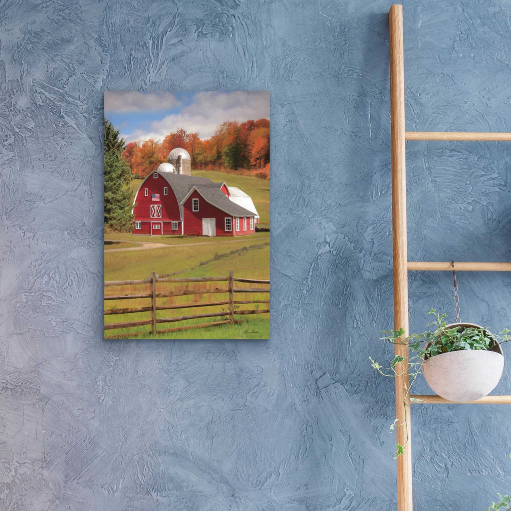 Epic Art 'One Flag, One Land' by Lori Deiter, Acrylic Glass Wall Art,16x24