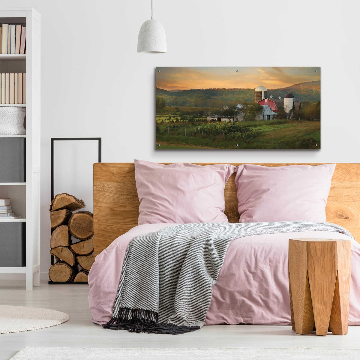 Epic Art 'New York Country Sunset' by Lori Deiter, Acrylic Glass Wall Art,48x24