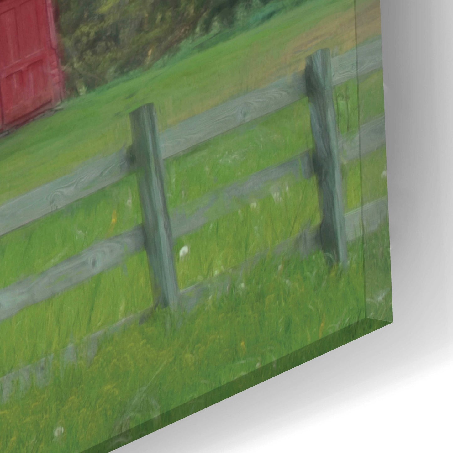 Epic Art 'Fenced In' by Lori Deiter, Acrylic Glass Wall Art,24x12