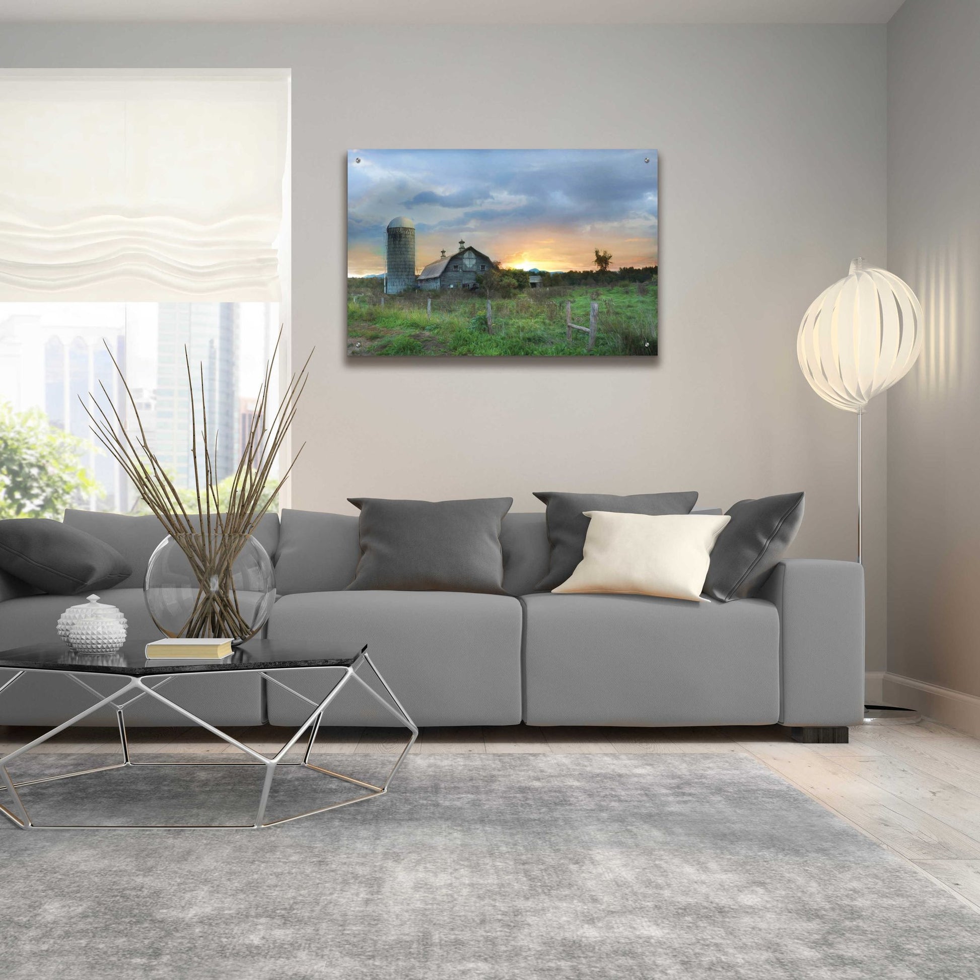 Epic Art 'New Morning in Vermont' by Lori Deiter, Acrylic Glass Wall Art,36x24