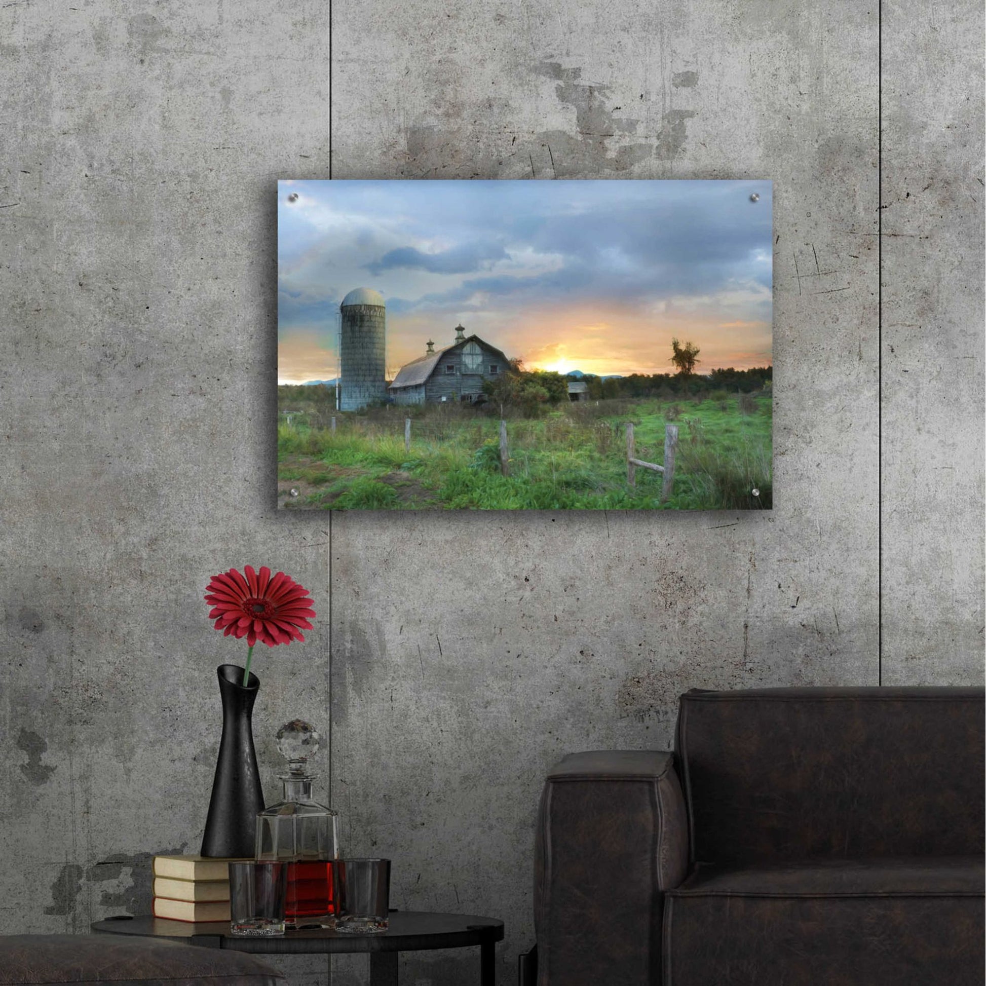 Epic Art 'New Morning in Vermont' by Lori Deiter, Acrylic Glass Wall Art,36x24