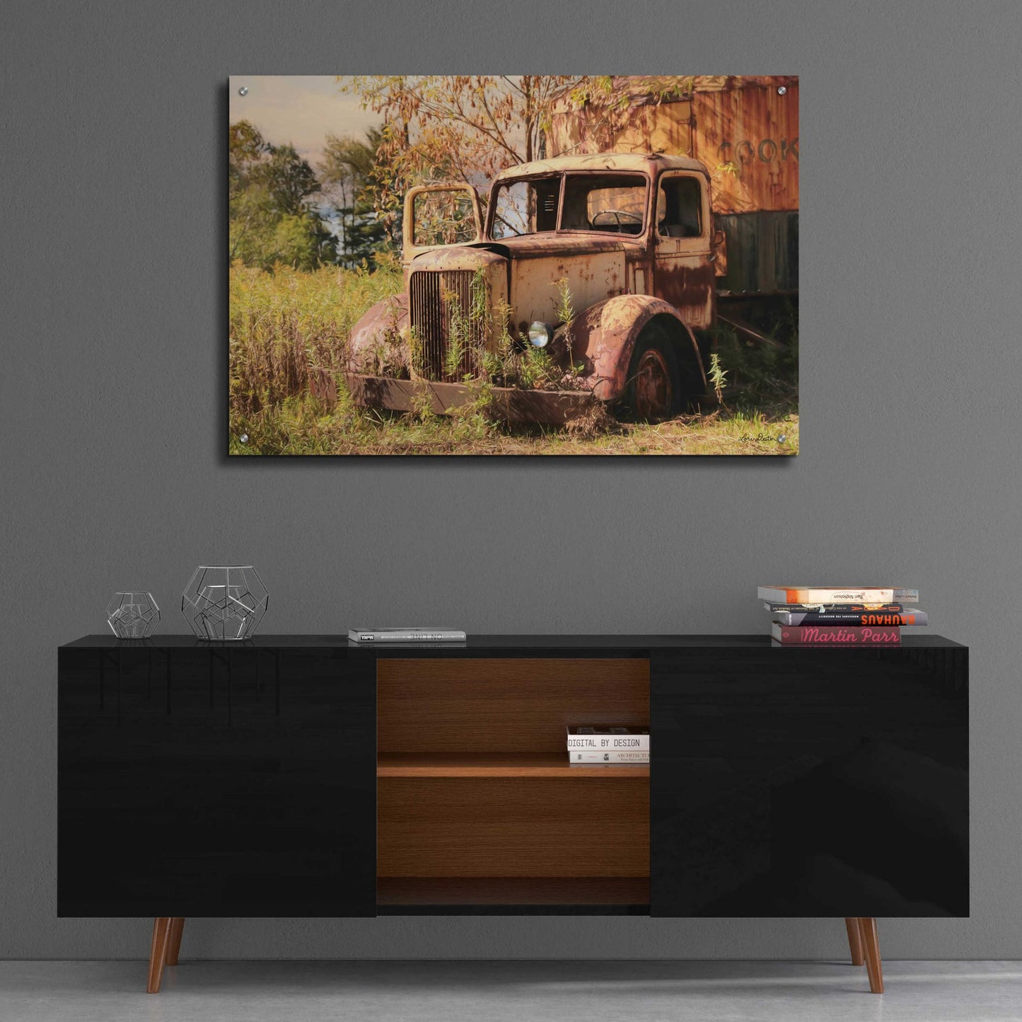 Epic Art 'Old Yellow Truck' by Lori Deiter, Acrylic Glass Wall Art,36x24