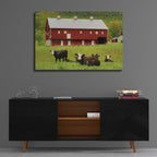 Epic Art 'Red Barn' by Lori Deiter, Acrylic Glass Wall Art,36x24