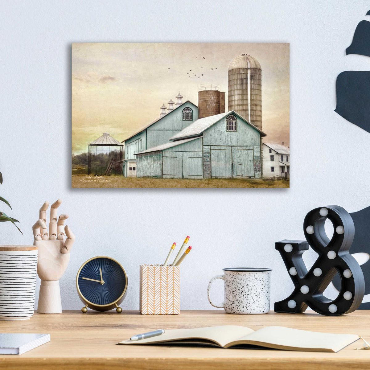 Epic Art 'Jonestown Sunrise' by Lori Deiter, Acrylic Glass Wall Art,16x12