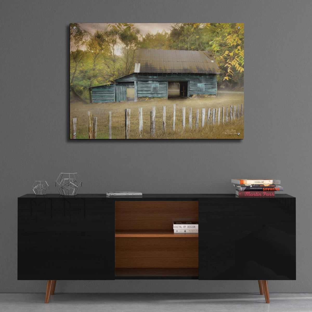 Epic Art 'Old Teal Shed' by Lori Deiter, Acrylic Glass Wall Art,36x24