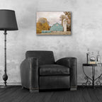 Epic Art 'Teal Barn and Silo' by Lori Deiter, Acrylic Glass Wall Art,24x16