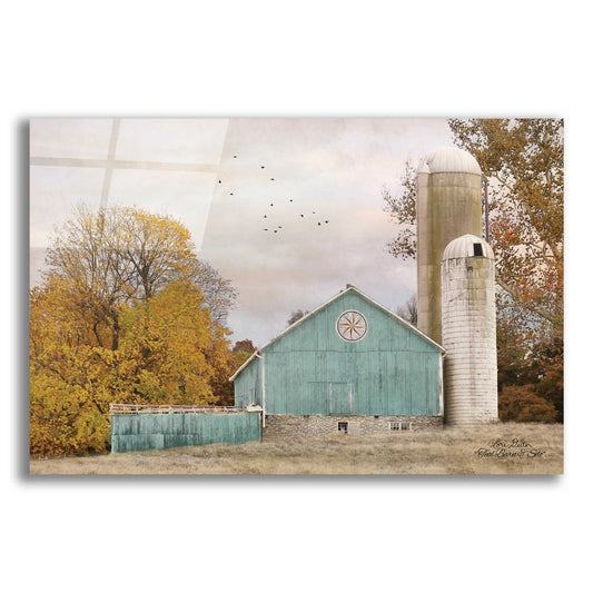 Epic Art 'Teal Barn and Silo' by Lori Deiter, Acrylic Glass Wall Art