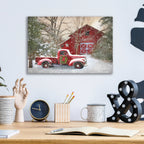 Epic Art 'Secluded Barn with Truck' by Lori Deiter, Acrylic Glass Wall Art,16x12
