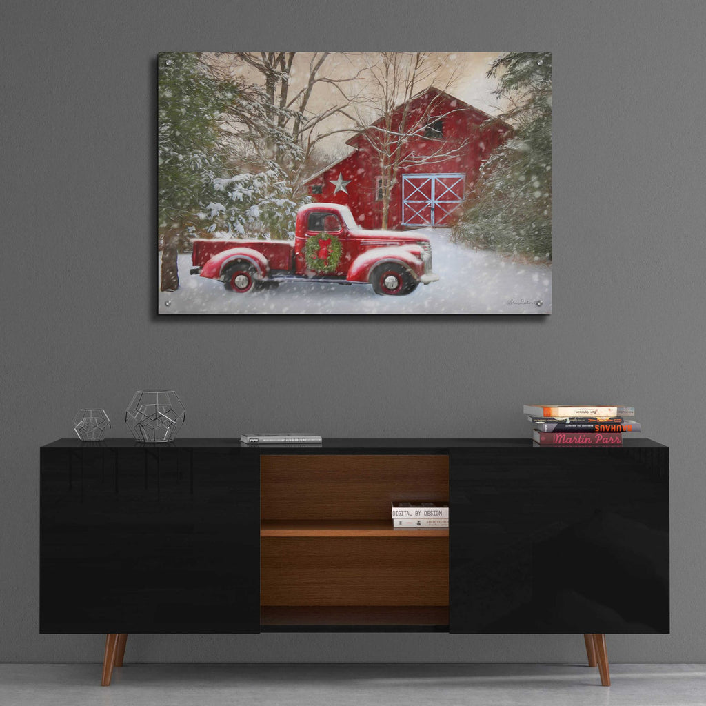 Epic Art 'Secluded Barn with Truck' by Lori Deiter, Acrylic Glass Wall Art,36x24