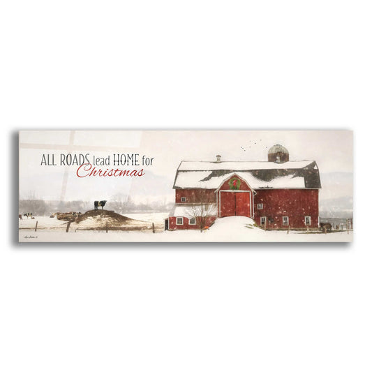 Epic Art 'All Roads Lead Home for Christmas' by Lori Deiter, Acrylic Glass Wall Art,3:1