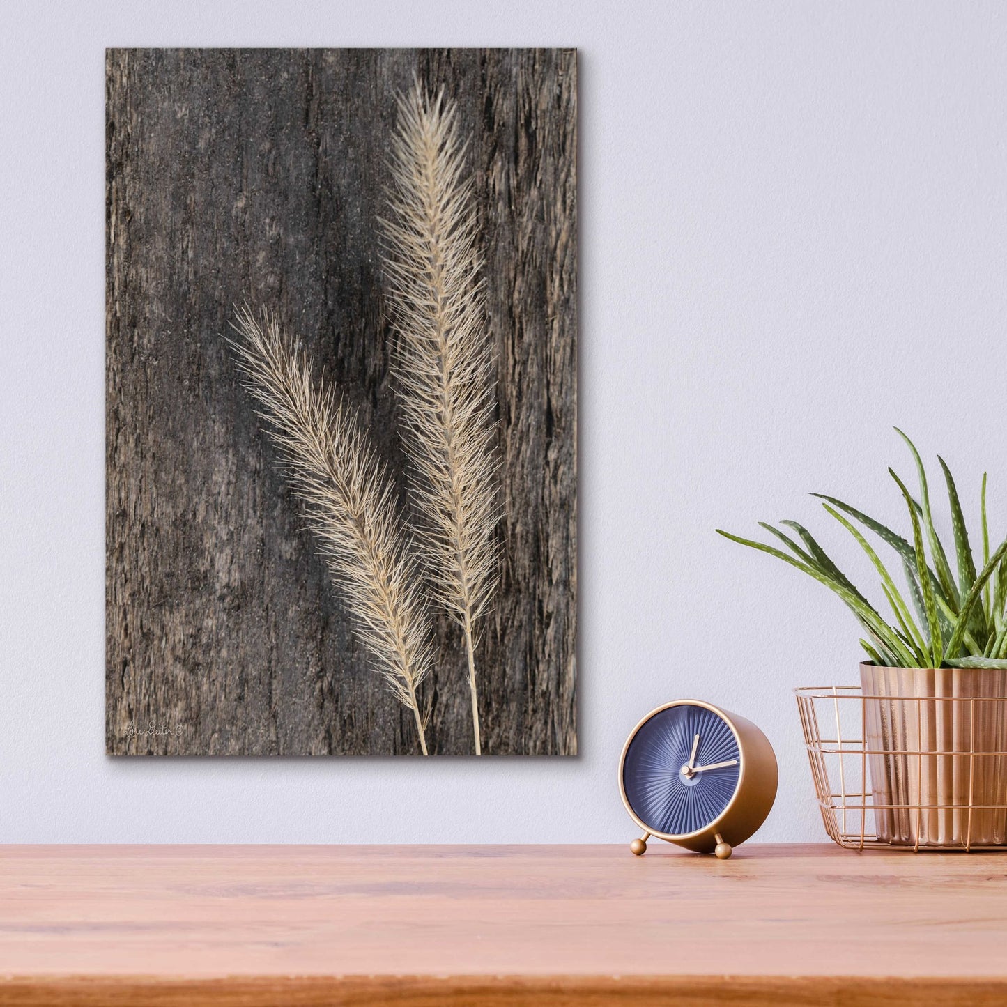 Epic Art 'Natural Wheat' by Lori Deiter, Acrylic Glass Wall Art,12x16