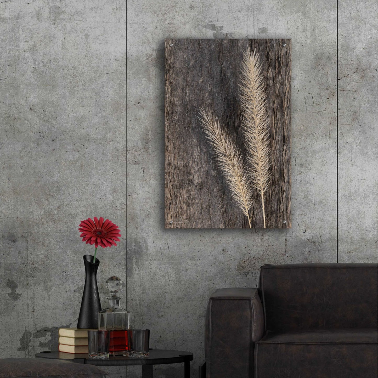 Epic Art 'Natural Wheat' by Lori Deiter, Acrylic Glass Wall Art,24x36