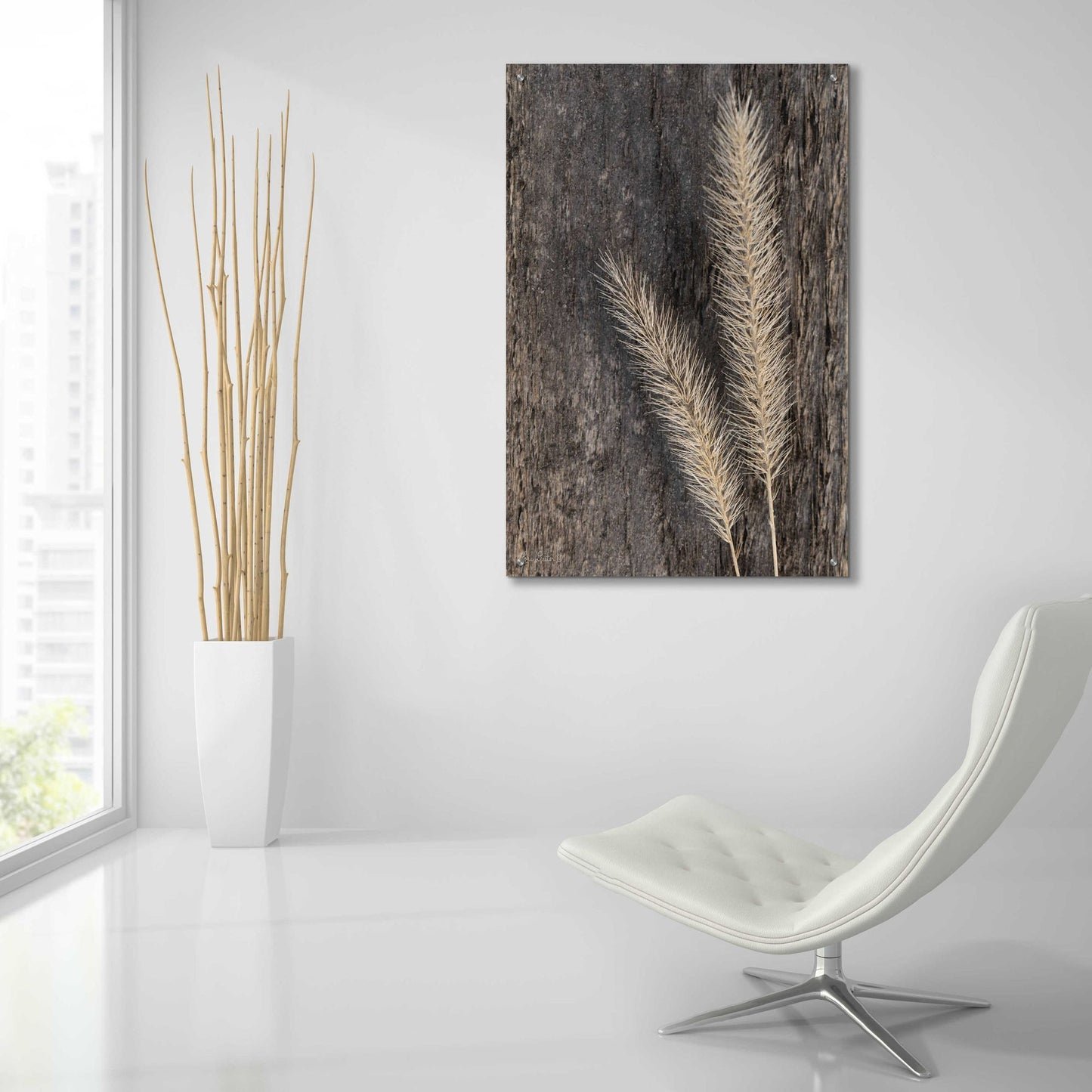 Epic Art 'Natural Wheat' by Lori Deiter, Acrylic Glass Wall Art,24x36