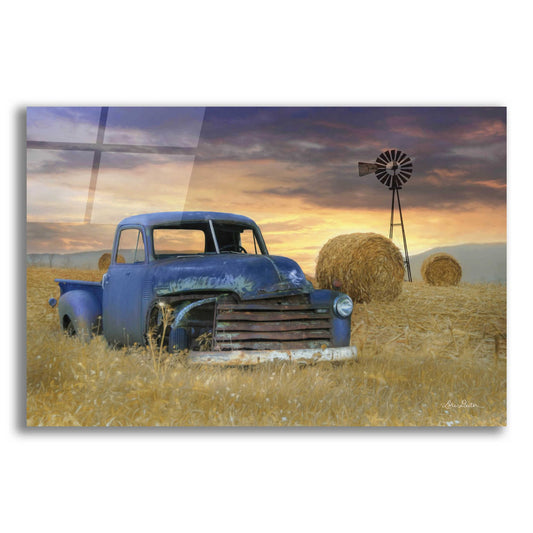 Epic Art 'Old Chevy with Windmill' by Lori Deiter, Acrylic Glass Wall Art