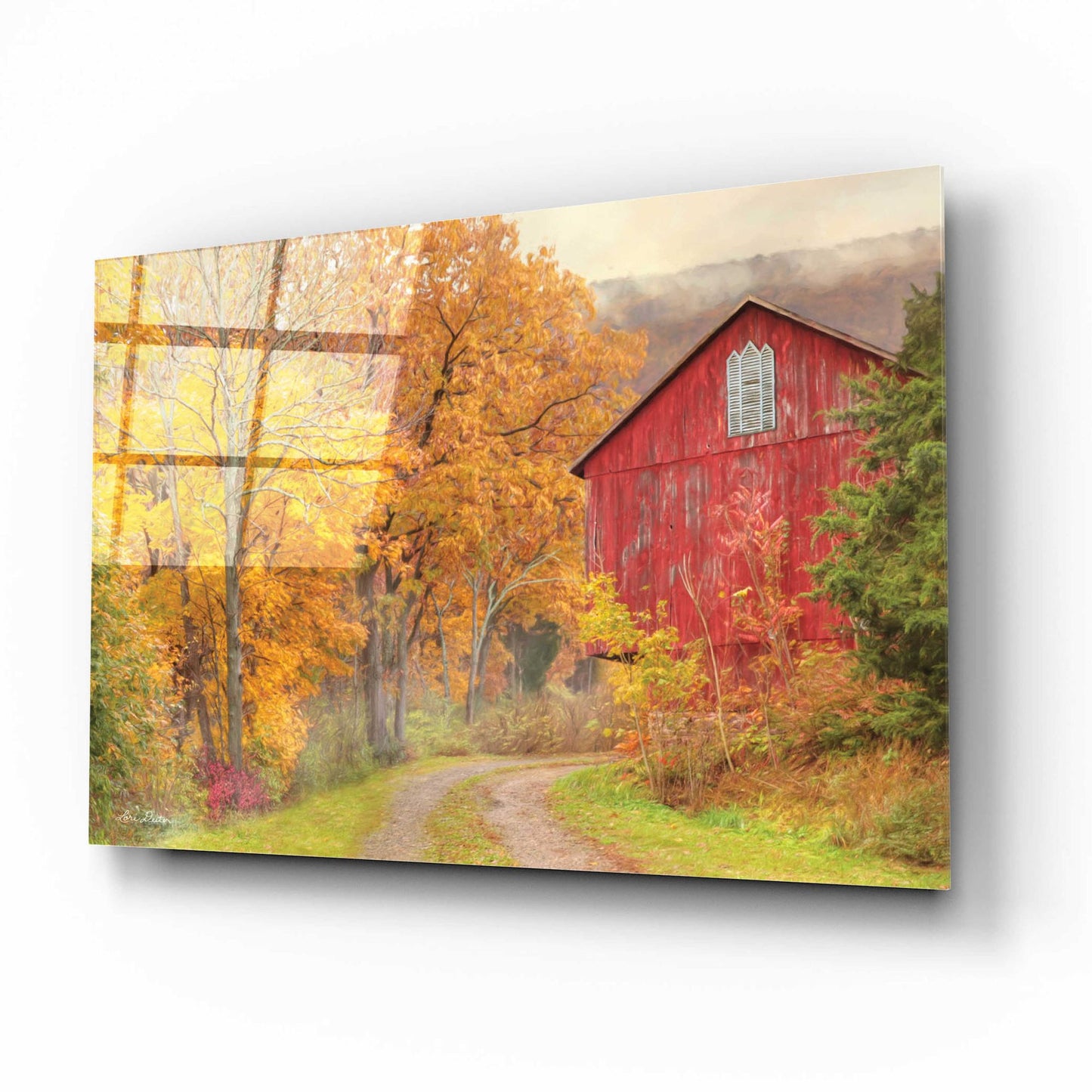 Epic Art 'Hidden Barn' by Lori Deiter, Acrylic Glass Wall Art,16x12