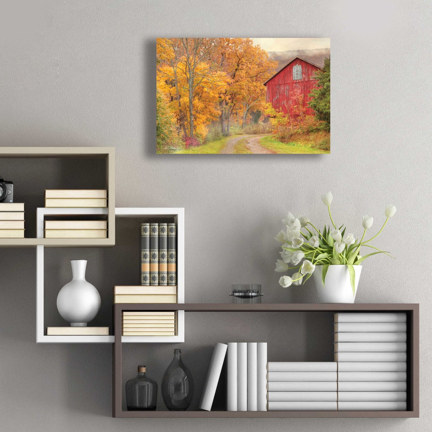 Epic Art 'Hidden Barn' by Lori Deiter, Acrylic Glass Wall Art,24x16