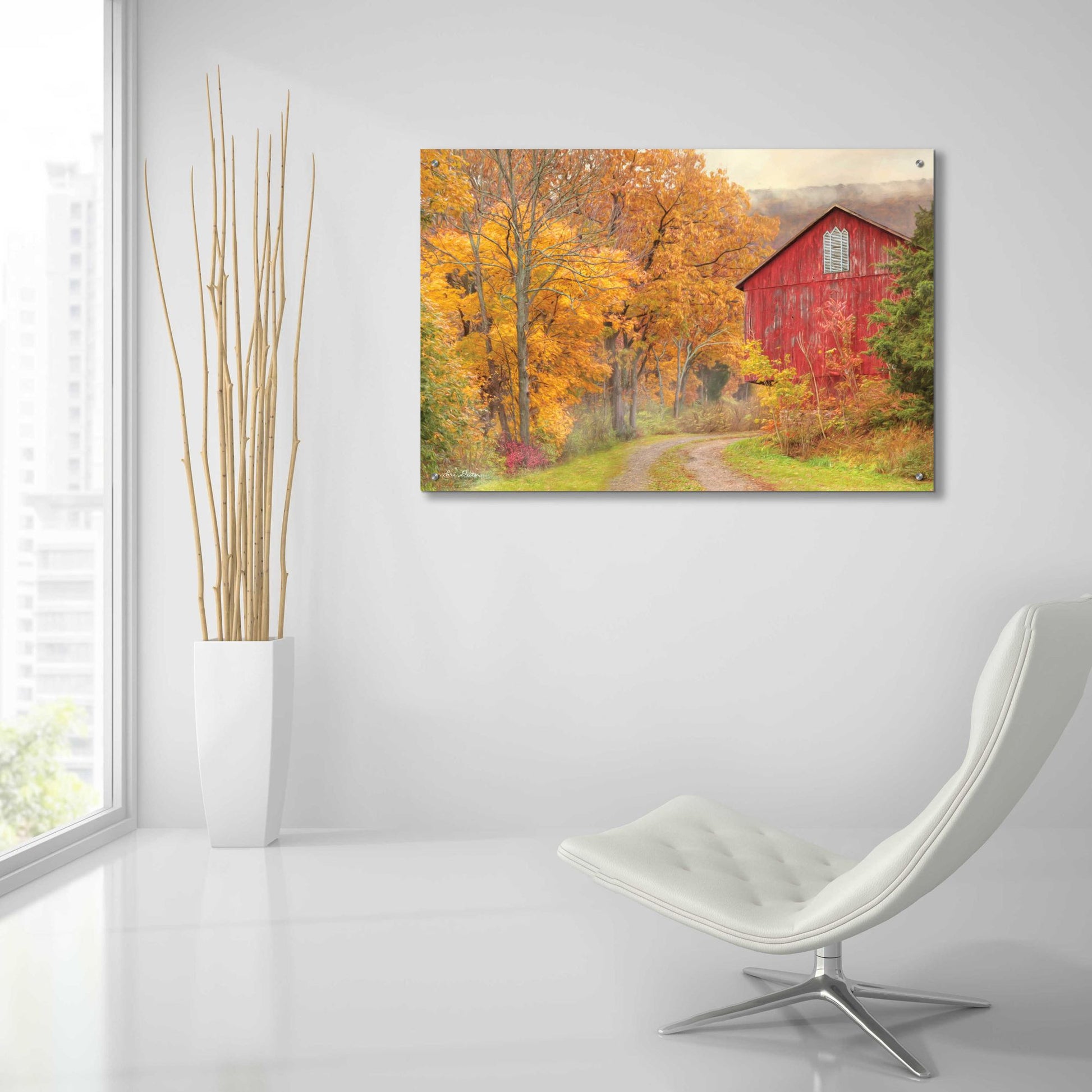 Epic Art 'Hidden Barn' by Lori Deiter, Acrylic Glass Wall Art,36x24