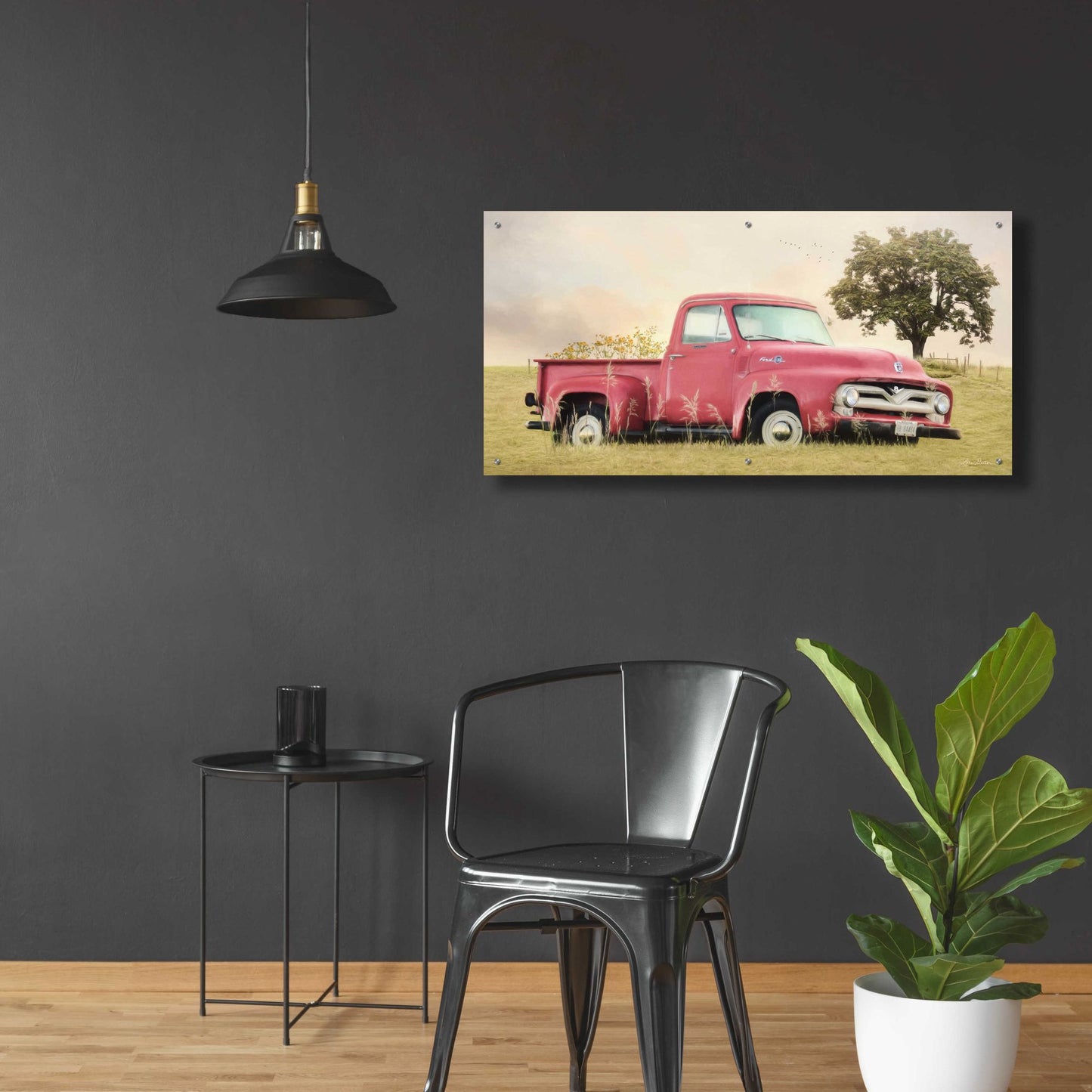 Epic Art 'Country Parking Spot' by Lori Deiter, Acrylic Glass Wall Art,48x24