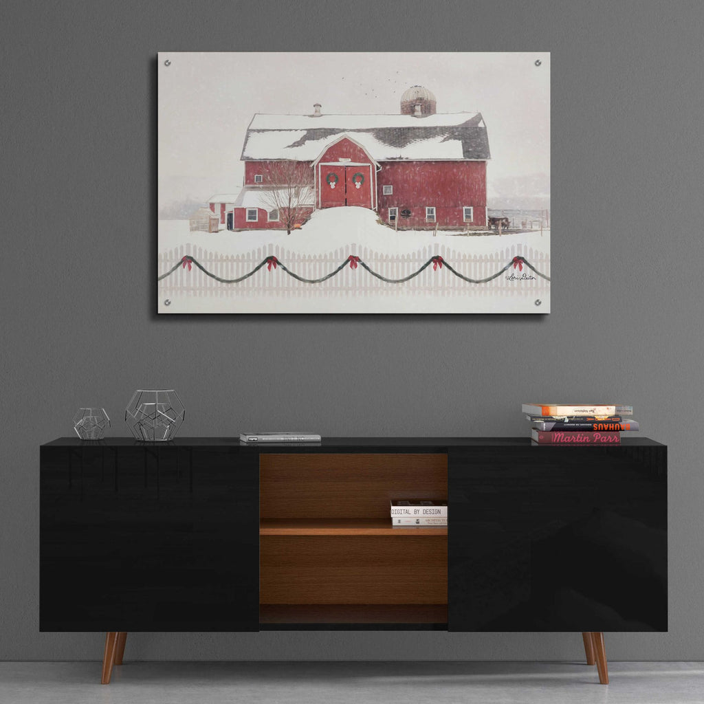 Epic Art 'Please Come Home for Christmas' by Lori Deiter, Acrylic Glass Wall Art,36x24