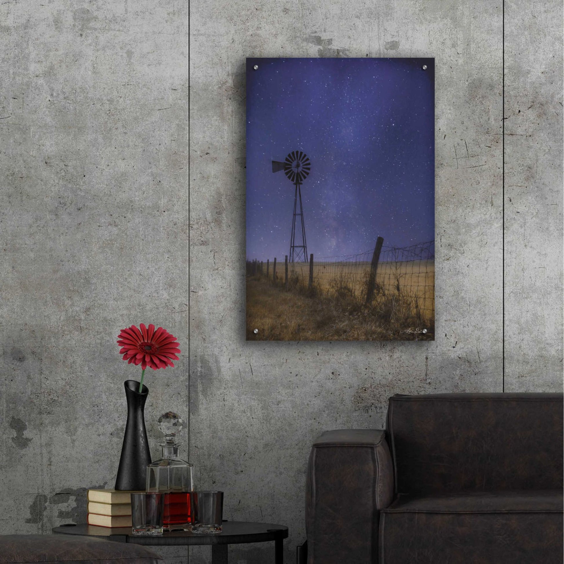 Epic Art 'Starlit Night' by Lori Deiter, Acrylic Glass Wall Art,24x36