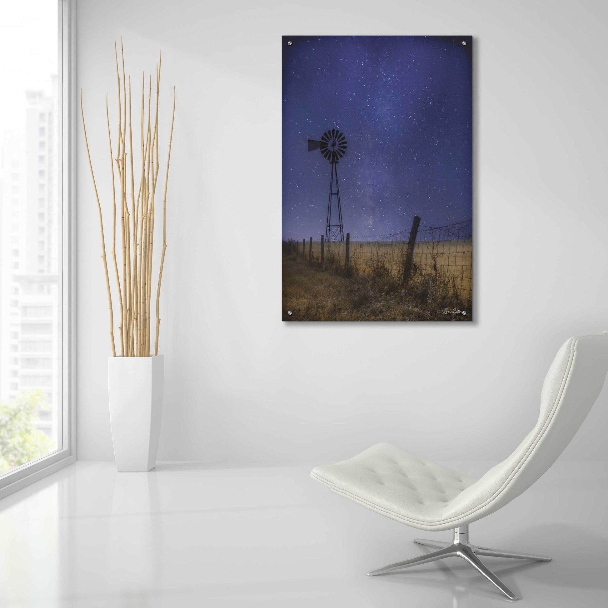 Epic Art 'Starlit Night' by Lori Deiter, Acrylic Glass Wall Art,24x36