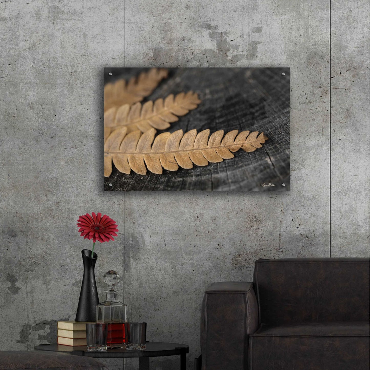 Epic Art 'Gold on Black V' by Lori Deiter, Acrylic Glass Wall Art,36x24