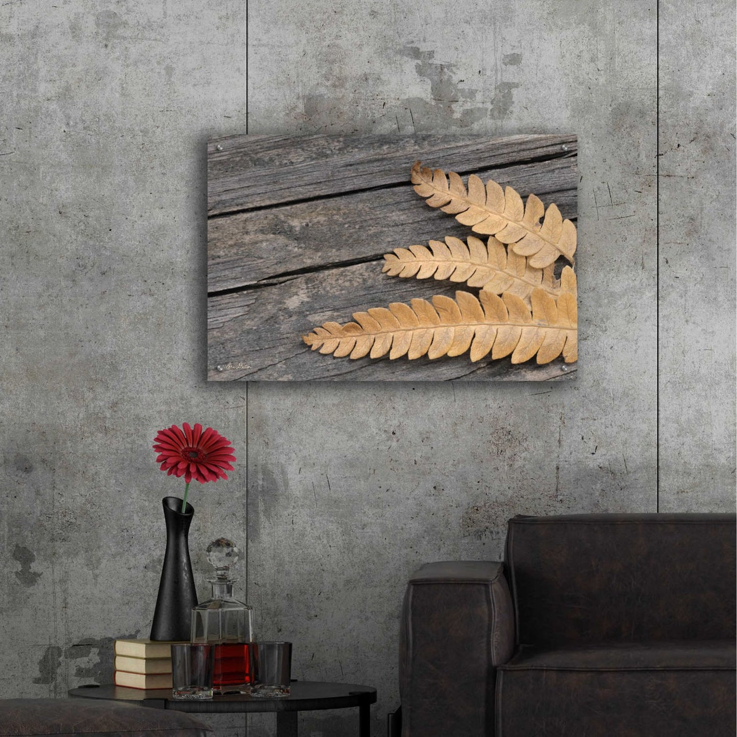 Epic Art 'Gold on Black VI' by Lori Deiter, Acrylic Glass Wall Art,36x24